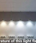 Lighting comparison chart showing Sleek Dope Modern Gold Circular LED Pendant Light Fixture With Adjustable Chain at 3000K.