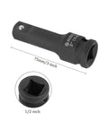 Dang Tough 3 Piece Socket Extension Bar Set For Half Inch Drive Tools Rock Solid Chrome Moly Steel with 75mm length.