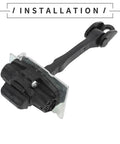 Peugeot Door Check Strap For 308 SW II Front Left Right 2014 2015 2016 2017 2018 2019 2020 2021 displayed with installation guide