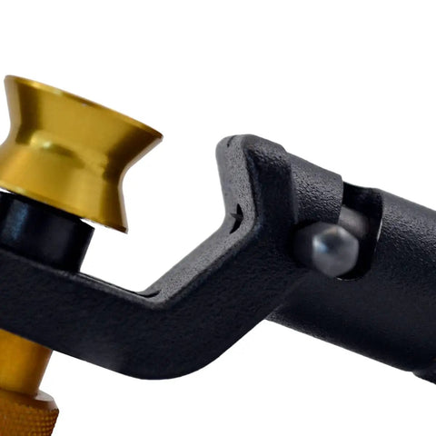 Close-up of Fiber Optic Cable Slitter For Armored Cables And Central Tubes, metal blade and adjuster, Portable Cutter for Electricians And Technicians