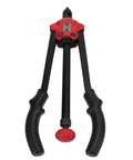 Pro Grade Manual Rivet Nut Tool Kit With Interchangeable Mandrels And Nosepieces, Carbon Steel Heat Treated For Blind Rivets, Ideal For Construction, Automotive, Ship Repair And Electrical Projects, Handles 2.4mm 3.2mm 4.0mm 4.8mm manual rivet tool front view