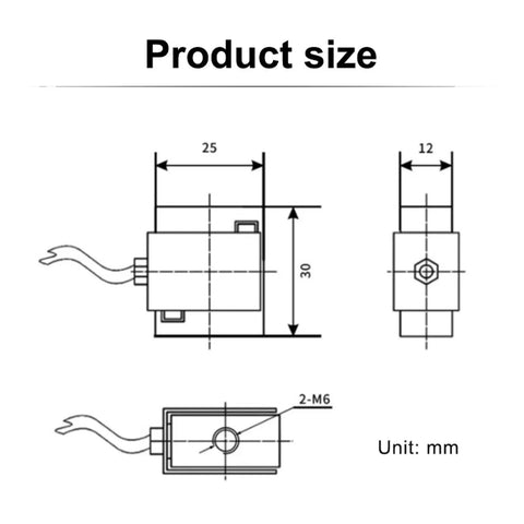 Technical diagram of Mini Stype Weighing Compression Load Cell For Tension Testing Industrial Automation Sensor, dimensions in mm