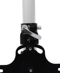 Close-up of clamp mechanism on Three Bike Vertical Storage Rack, Floor To Ceiling Freestanding Hanger With 360 Degree Adjustable Hooks.