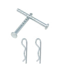 Heavy Duty Clevis Pin One Quarter Inch By Two And A Half Inches With Matching R Clip, Rust Resistant Hardware, All Purpose Set