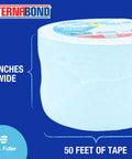 White roll of Roof Seal Repair Tape 4 Inch by 50 Foot, 35 Mil, showing width and length, waterproof sealant for roofs and more.