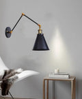 Heavy Duty Metal Swing Arm Wall Sconce With Slick Black Finish And Smooth Swivel Joint For Cozy Bedroom Reading And Chill Hallway Ambiance That Drops Major Style Points On Any Wall