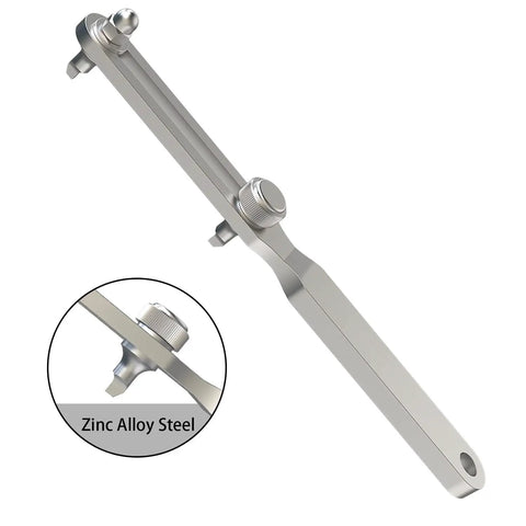 Adjustable Watch Back Opener Tool For Battery Replacement And Repairs, Wrench Style Case Opener Kit With Square Beak Jaw