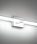 24 Inch LED Vanity Light Fixture With 16W 6000K Cool White Dimmable Over Mirror Bathroom Lighting In Black Modern Aluminum Bar Design