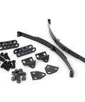 4-Piece Steel Leaf Spring Set for High Lift Chassis on 1/10 D90 RC Crawler Upgrades with screws and plates visible
