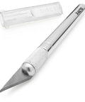 X-ACTO #2 precision knife with knurled silver handle and clear plastic safety cap