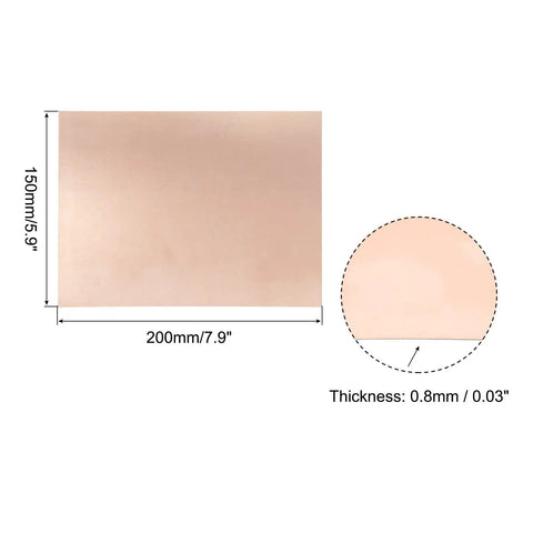 Double Sided FR4 Copper Clad PCB 200 By 150mm 0.8mm Thick Copper Plated Universal Prototype Circuit Board dimensions