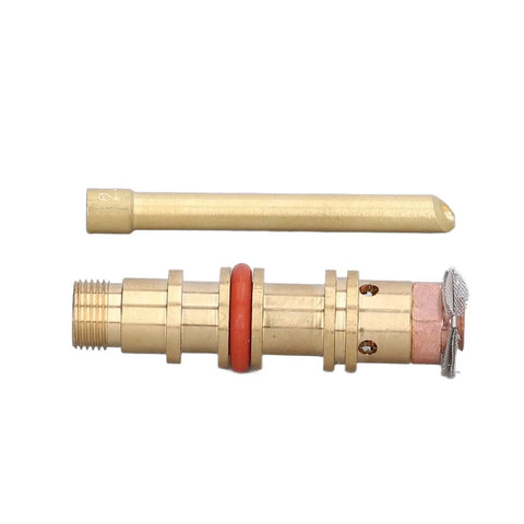 High Temp TIG Welding Torch Accessory Kit With Glass Cup Nozzle For 2 Point 4mm WP17 WP18 WP26 Argon Welder brass collet and o-ring.