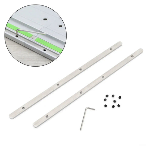 Stainless Steel Self Aligning Rail Joiner Kit For Track Saw With T Slot Fit Includes Screws And Wrench Seamless Extension