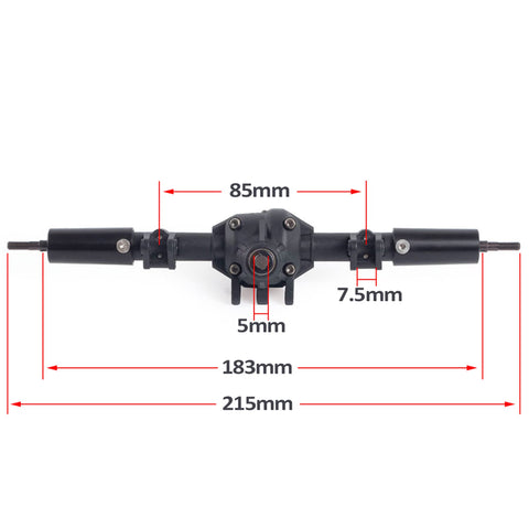 AR44 Front And Rear Nylon Axle Set With Metal Front Reverse Bevel Gear For One Tenth RC Crawler SCX10 II 90046 47 RGT 86100 Upgrade