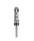 Top Quality Compression Flush Trim Router Bit 1/4 Inch Shank Made With Durable Tungsten Carbide for clean cuts on MDF and plywood.