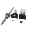 Professional Grade Rock Solid C7 Twenty Millimeter Ballscrew Kit With Lead Nut Bkbf15 End Blocks Dsg20h Shaft Collars and Heavy Duty Flex Couplers Set components including ballscrew and blocks.