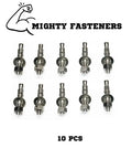 Beefy Heavy Duty 304 Stainless Wedge Anchors For Concrete And Masonry, Rust Resistant Expansion Bolts, 3/8 x 2.25 in, Pack Of Ten