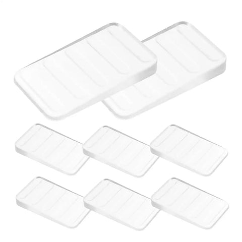 Heavy Duty Plastic Furniture Leveling Shims Adjustable Wedge Pack Stops Wobbly Tables Fast Ultra Smooth Home Upgrade Diy Floor Stabilizer Quick Fix Kit, transparent plastic wedges.