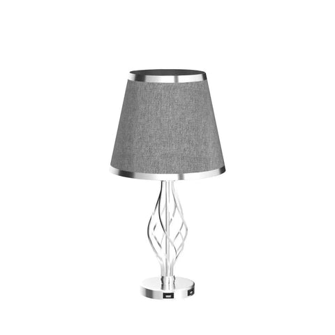 Two Pack Touch Table Lamps For Bedside With USB C Charging Ports, 3 Way Dimmable Table Lamps, Space Saving Spiral Cage Base