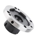 Rugged Heavy Duty Carbon Steel ER32 Collet Fixture D100 With 100 Mm Flange For CNC Lathe And Milling Machines Router Accessories Tooling Plate Replacement Industrial Machining Component, angled view