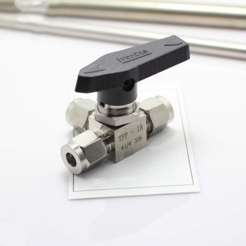 3 Way Ball Valve L Port 1 Quarter Inch NPT 304 Stainless Steel Barstock Heavy Duty 5mm Reduced Port Beefed Up High Flow Diverter Valve