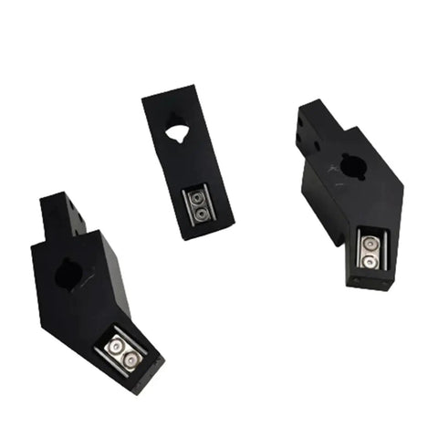 Upgrade Your V Core 3.1 3D Printer With This Full CNC Machined Z Axis Bed Arm Kit Featuring Sturdy Aluminum Alloy Construction, Premium POM Lead Screw Nut, And Smooth Decoupler Coupling For Epic Printing Action. Black CNC aluminum Z axis bed arm kit for V Core 3.1 3D printer, set of 3