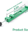 Adjustable Cutting Machine Base Guide with Extended Length Positioning Clamp for Circular Saws, dimensions shown on guide