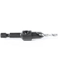 Hardcore Industrial Grade Quick Countersink One Eighth Inch Diameter Straight Cutting Tip For Fine Woodworking Cabinet Making And Metal Fabrication side view of countersink bit with carbide tip