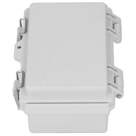 Rugged ABS Electrical Enclosure With Hinged Cover And Stainless Steel Latches For Indoor And Outdoor Industrial Use 100x150x70mm