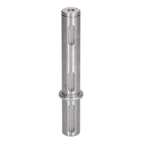Alloy steel output shaft, 18mm dia, 128mm long, two slots along shaft; for NMRV040/RV040 reducers, NEMA 34 motors