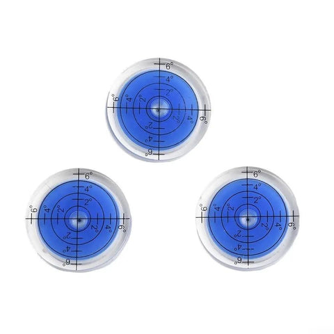 3pcs Circular for spirit Level 32mm mini Round Bubble Gauge High Transparency for acrylic with blue fluid