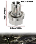 Heavy Duty Self Tapping Oil Drain Plug Repair Kit For Cars And Trucks With Stainless Steel Double Step Bolt Fix Stripped Oil Pan Threads Without Replacement On 16mm By 1.5 Vehicles That Need Quick Driveway Fixes, 16mm stainless steel drain plug repair kit