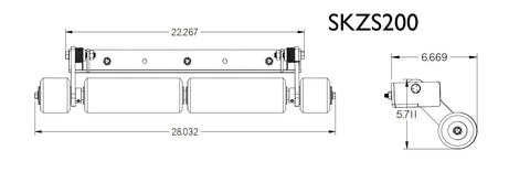 Diagram of Heavy Duty Lawn Stripe Kit With Weighted Roller For ZT HD52 And HD60 Zero Turn Mowers 52 Inch And 60 Inch Cutting Decks Pro Grade Grass Striper