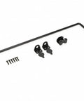 Heavy Duty Gate Bolt Drop Rod Latch Holds Your Fence Tight So It Ain't Budgin' Solid Carbon Steel Construction Ideal For Wood Gardens And Yards To Secure Entryways With A Sleek Black Painted Finish 30 Cm, components with black finish and screws.
