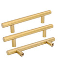 10 Pack Brushed Brass Finish Stainless Steel Cabinet Handles And Drawer Pulls For Kitchen And Bathroom Cupboards, 6 Inch Overall Length