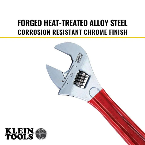Adjustable Drive Wrench With Extra Capacity Jaw Built For Tough Jobs Forged Heat Treated Alloy Steel Chrome Finish 10 Inch