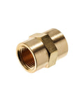 Rock Solid Brass Hex Coupling Fitting 1/4 Inch Npt Female To Female Straight Instrumentation Pipe Connector High Pressure Ansi Compliant Heavy Duty Plumbing Best Bet For Tight Jobs, showing brass connector detail.