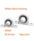 10 Pcs 35mm Zinc Alloy Pillow Block Spherical Roller Bearing Shaft Support Heavy Duty Industrial Use With Kp007 Design For Smooth Operation And Solid Beast Guarantees Long Life Without Fail While Keeping Your Machines Running Sweet Every Single Day Like. 35mm KP007 pillow block bearings