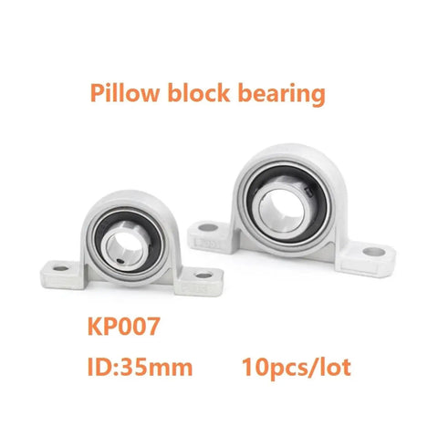 10 Pcs 35mm Zinc Alloy Pillow Block Spherical Roller Bearing Shaft Support Heavy Duty Industrial Use With Kp007 Design For Smooth Operation And Solid Beast Guarantees Long Life Without Fail While Keeping Your Machines Running Sweet Every Single Day Like. 35mm KP007 pillow block bearings