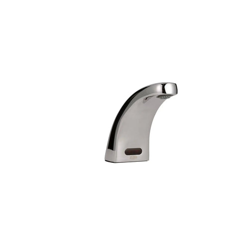 AquaSense Hands-Free Sensor Faucet For Single-Hole Install 0.5 GPM Aerator Thermostatic Mixing Valve Chrome Finish in side view.