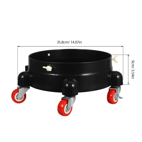 Heavy Duty Car Wash Bucket Dolly With Smooth Swivel Wheels Mobile Bucket Cart Stand For Garage Or Auto Detailing Shop No Sweat Rolling Cleaning Essentials