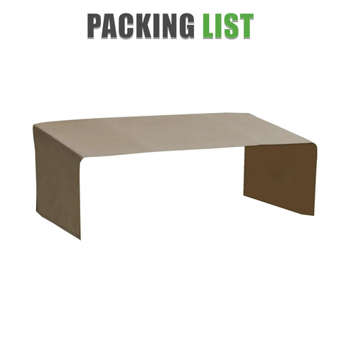 Replacement Canopy Top For Pergola Daybed Swing Khaki Color That Fits Broyhill Pergola Daybed Swing Model 10133-19-10018A Big Lots And More Durable Outdoor Shade Cover Easy Install shown flat against white background