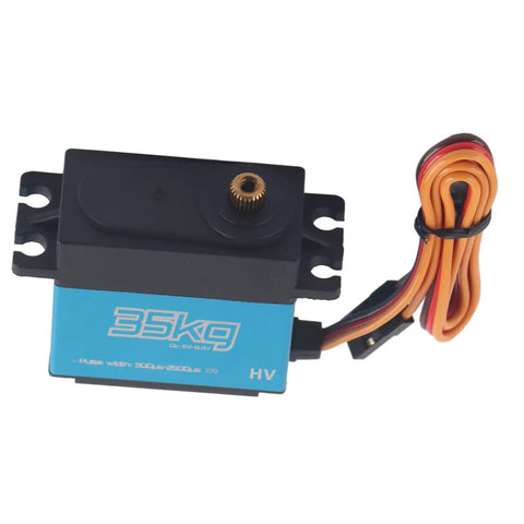 2 Pack 35Kg High Torque Digital RC Servos With Coreless Motor And Full Metal Gears Built Heavy Duty for precision steering.