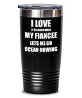 20 Oz Vacuum Insulated Tumbler With Lid Black Stainless Steel Cup Keeps Drinks Hot Or Cold On The Go, Funny Ocean Rowing Gift Idea