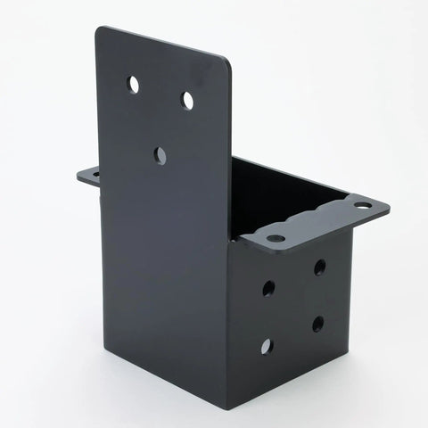 Beefed Up 6x6 Pergola Brackets Set With Inner 5.51 Inch Square, Carbon Steel 3/16 Inch Thick, Corner Support And Three Way Fixing For DIY Post And Beam Connections In Outdoor Gazebos Log Cabins Sunrooms Carports And Deck Railing
