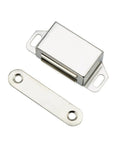 Magnetic Stainless Steel Heavy Duty Cabinet Door And Drawer Catch For Kitchen Bathroom Cupboard Wardrobe Closets Strong Magnetic Latch 9.5cm 1 Piece For Easy Install shown with bracket