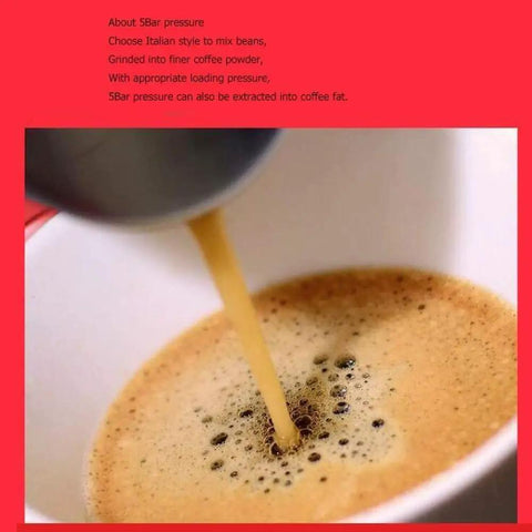 Coffee being poured into a cup, showcasing the use of a 5 Bar High Pressure Coffee Machine With Foam Function For Smooth Lattes And Rich Espressos.