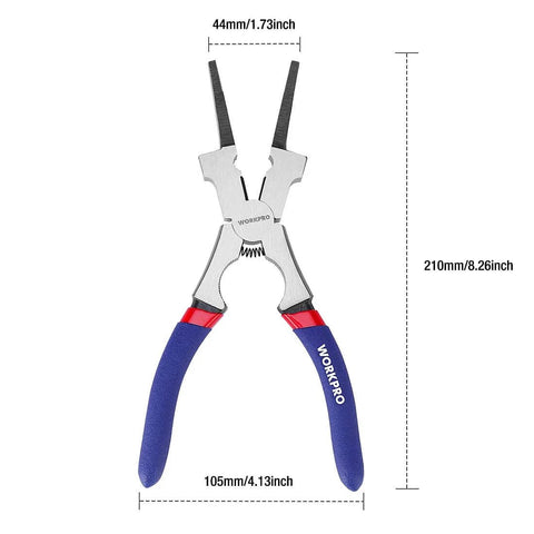 Eight Inch Welding Pliers With CR-V Steel Construction, Spring Loaded Non Slip Grips, Multi Function Tool For Cutting Wires