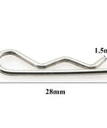 100Pcs R Type Cotter Pins Set In 4 Sizes M1x17mm M1.2x21mm M1.5x28mm M2x40mm 304 Stainless Steel Waterproof Rustproof Pro Grade All In One