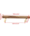 Set Of 4 Wood Drawer Pulls With 5 Inch Center Hole For Dresser Drawers Cabinets Kitchen Wardrobe 6.6 Inch Length 168mm